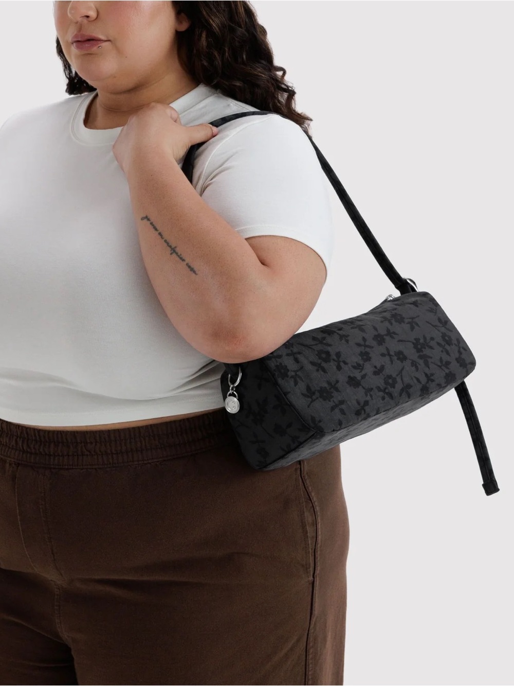 Baggu Loaf Bag in Charcoal Ditsy